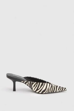 KarenMillen Mules À Talon Fermées En Cuir Poulain< Chaussures À Talons|Mules