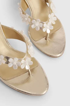 boohoo Mules À Talons Avec Bride Ornée De Fleurs Métalliques< Chaussures Festives|Chaussures À Talons