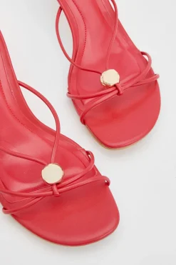 Mules À Talons Avec Brides Et Détail Métallique