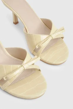 boohoo Mules À Talons Avec Détail Nœud< Chaussures Festives|Chaussures À Talons