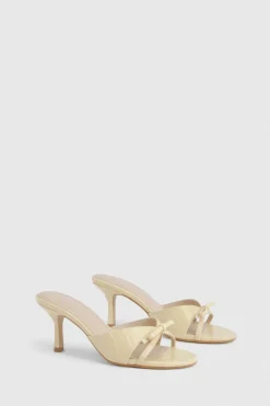 boohoo Mules À Talons Avec Détail Nœud< Chaussures Festives|Chaussures À Talons