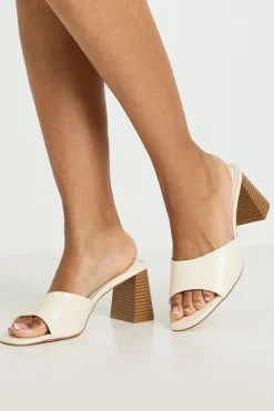 boohoo Mules À Talons Bloc Avec Détail Empilé< Chaussures Festives|Chaussures À Talons