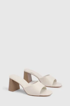 boohoo Mules À Talons Bloc Avec Détail Empilé< Chaussures Festives|Chaussures À Talons