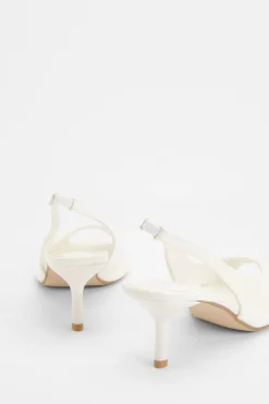 Mules À Talons Bout Ouvert Et Bride Arrière