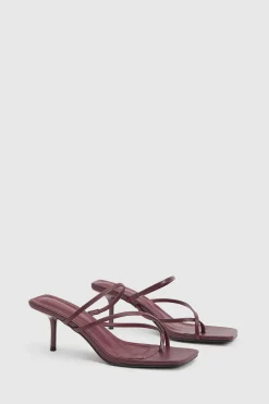 boohoo Mules À Talons À Brides Et Entre-doigts Effet Croco< Chaussures Festives|Chaussures À Talons