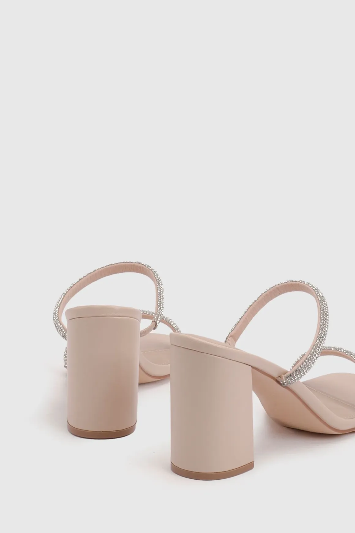 Mules À Talons À Double Bride Ornée