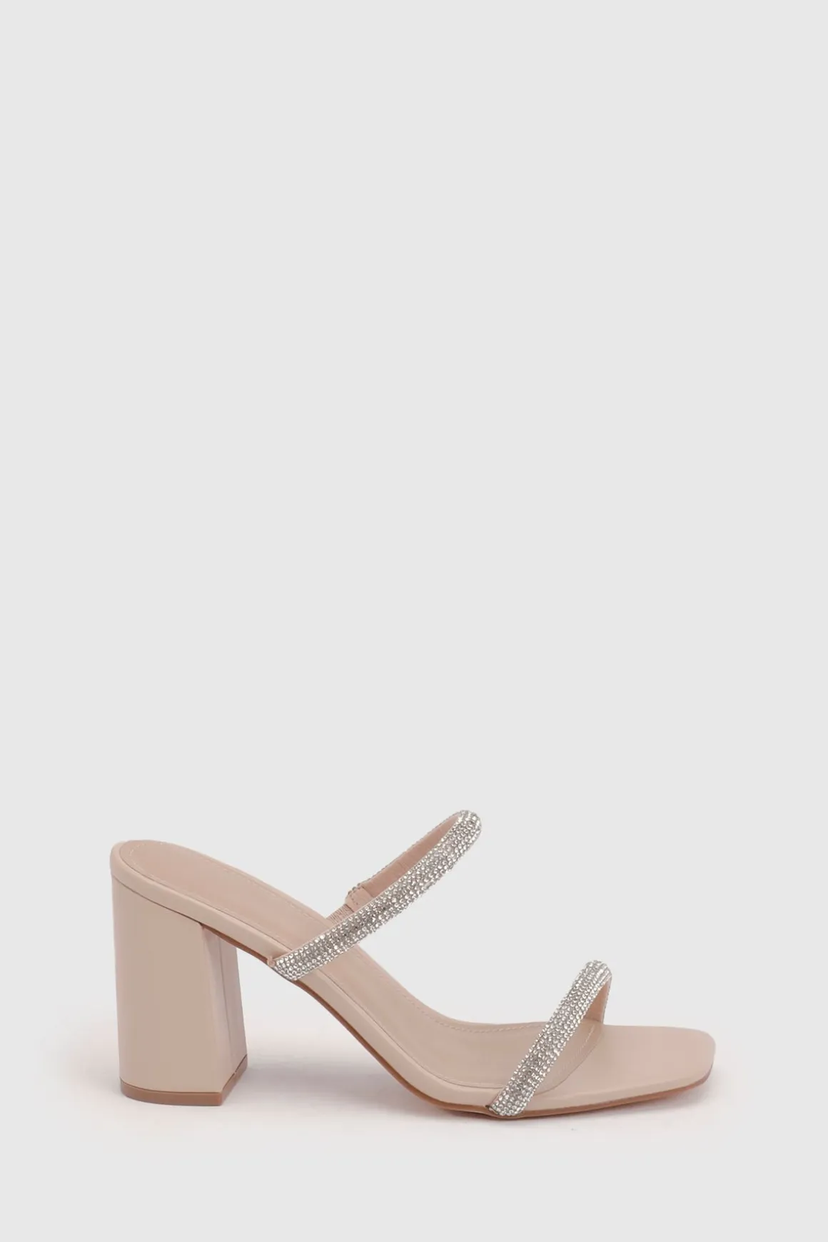 Mules À Talons À Double Bride Ornée