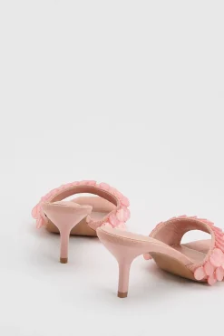 boohoo Mules À Talons En Faux Suède Avec Détail Coquillage< Chaussures Festives|Chaussures À Talons