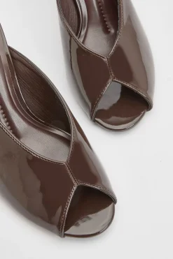 boohoo Mules À Talons Et Bout Ouvert En Vernis< Chaussures À Talons|Mules