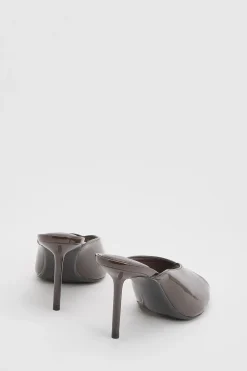 boohoo Mules À Talons Et Bout Ouvert En Vernis< Chaussures À Talons|Mules