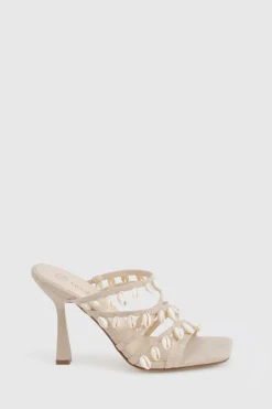 boohoo Mules à talons hauts à brides avec détail coquillage< Chaussures Festives|Chaussures À Talons