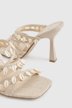 boohoo Mules à talons hauts à brides avec détail coquillage< Chaussures Festives|Chaussures À Talons