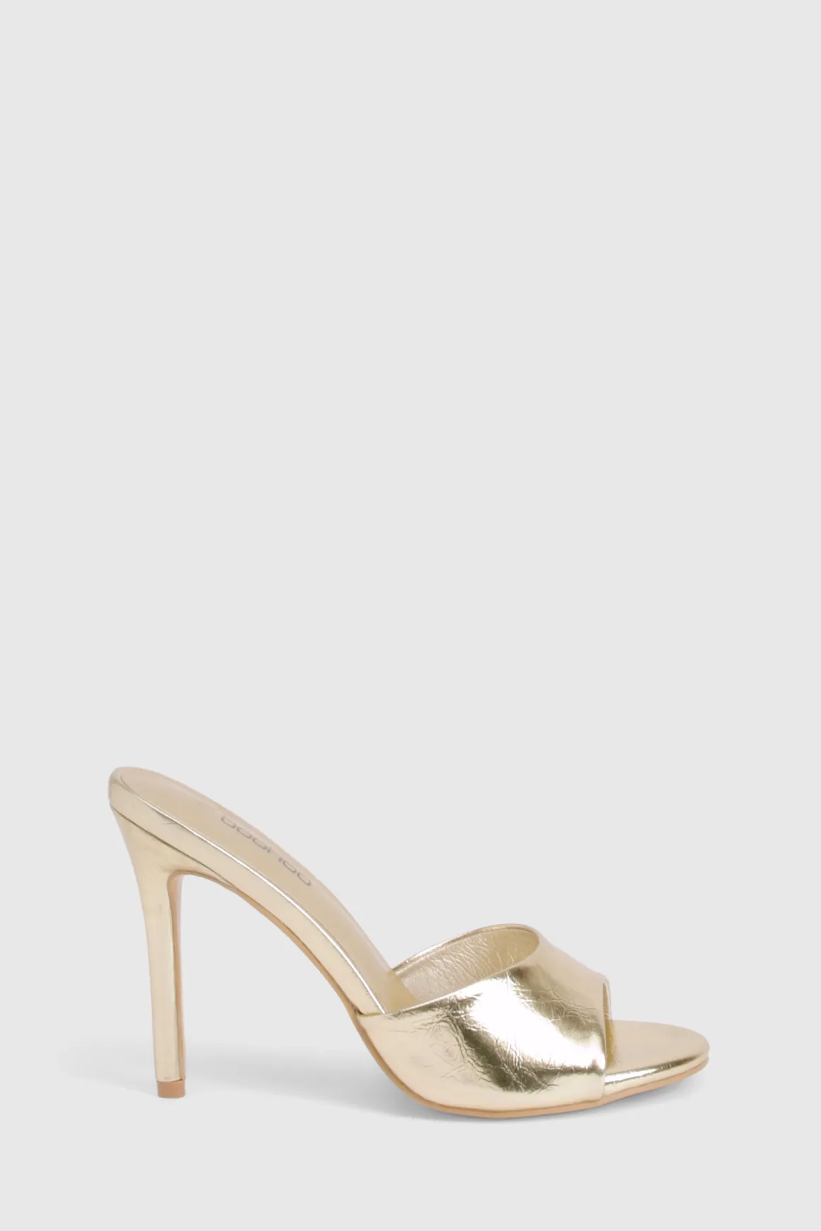 Mules à talons métalliques