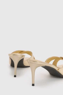 boohoo Mules À Talons Métallisées À Brides Croisées< Chaussures Festives|Chaussures À Talons