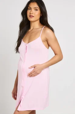 boohoo Nuisette De Maternité À Bretelles Avec Boutonnage Sur Le Devant<Femme Pyjamas