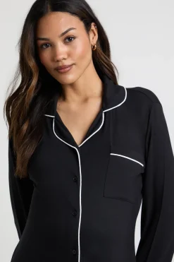 boohoo Nuisette de maternité ultra-douce en modal contrasté<Femme Pyjamas