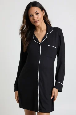 boohoo Nuisette de maternité ultra-douce en modal contrasté<Femme Pyjamas