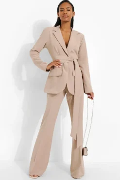 Obi Tie Waist Tailored Blazer