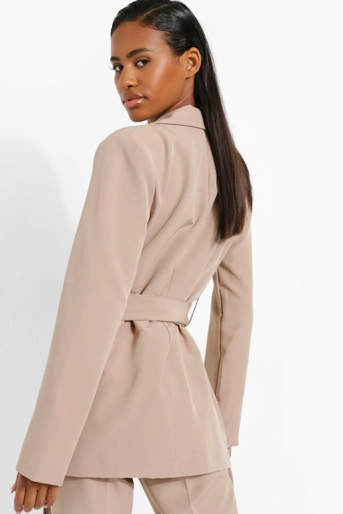 Obi Tie Waist Tailored Blazer