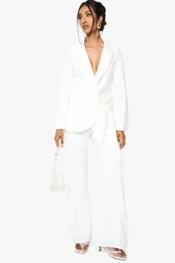 boohoo Occasion Tailored Slim Flare Trousers<Femme Pantalons|Tailleurs