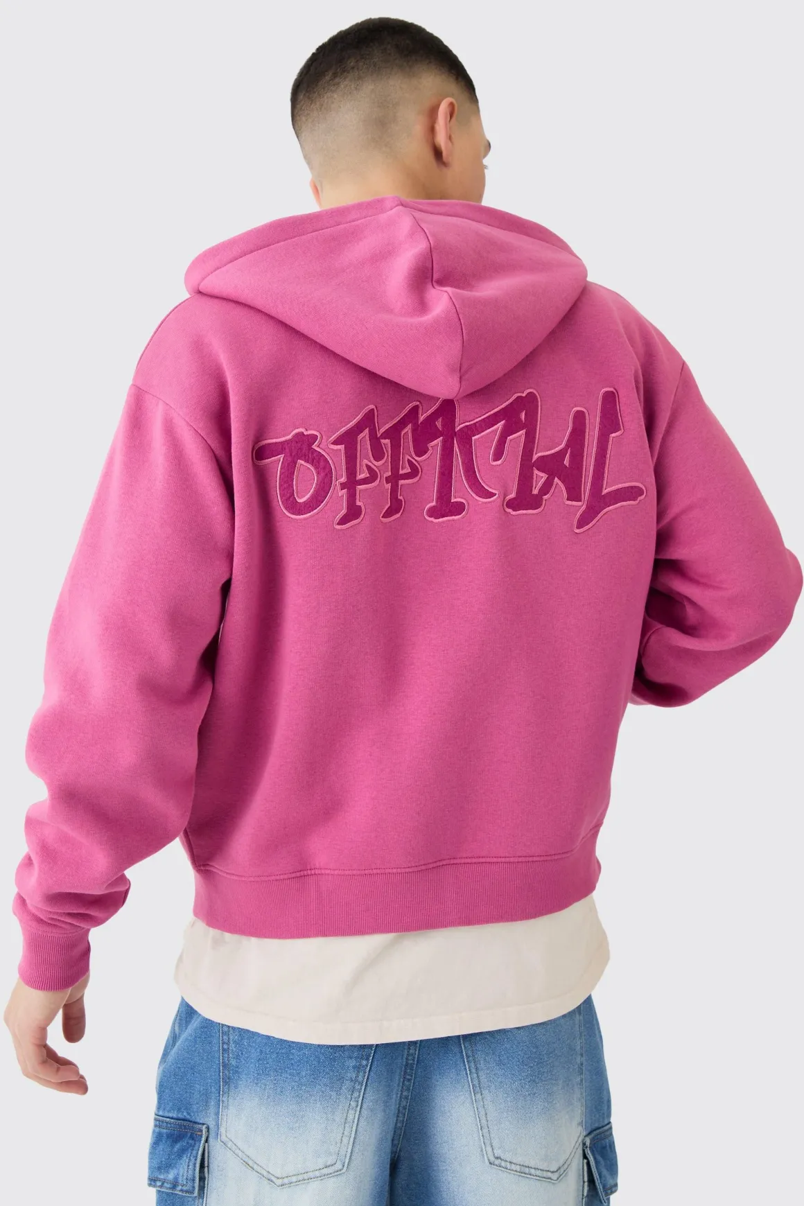 Official Graffiti Boxy Fit Zip Through Hoodie