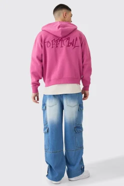 Official Graffiti Boxy Fit Zip Through Hoodie
