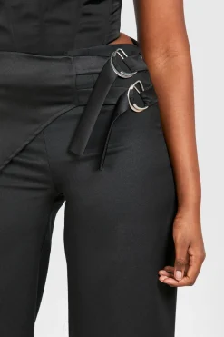 O Ring Waist Band Detail Satin Trouser