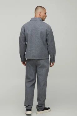 Overshirt brossée à coupe régulière