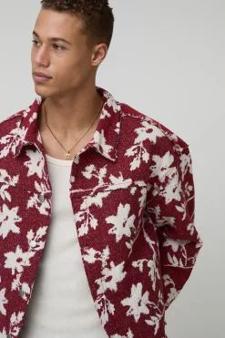Overshirt surdimensionnée à tapisserie florale
