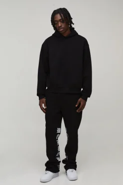 Oversize boxy imprimé survêtement à jambes évasées