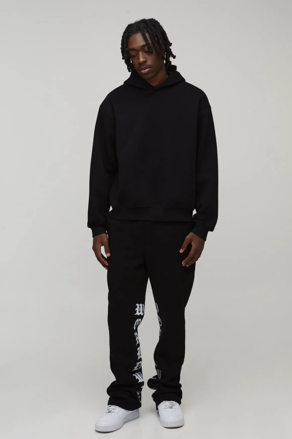Oversize boxy imprimé survêtement à jambes évasées
