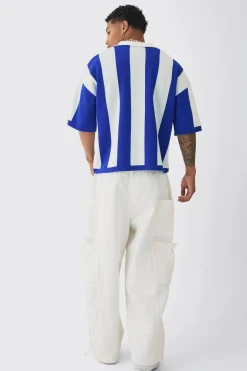 Oversized Boxy Football Knitted Polo