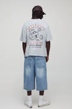 boohooMAN Oversized Boxy Graphic T-Shirt<Homme T-Shirts Impriméstendances|T-Shirts