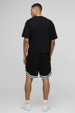 boohooMAN Oversized Boxy Homme Basketball Short Set<Homme Ensembles|Survêtements