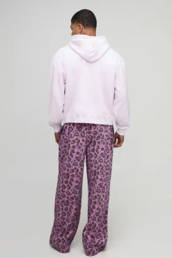 Oversized Boxy Washed Zip Through Hoodie