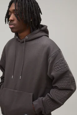 Oversized Boxy Worldwide Embossed Hoodie