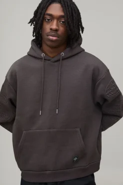 Oversized Boxy Worldwide Embossed Hoodie