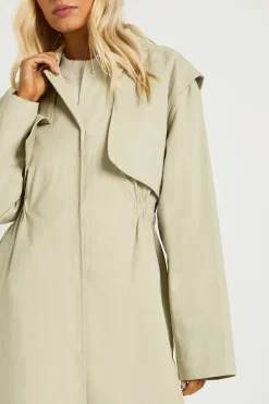 Oversized Cinched Waist Trench Coat