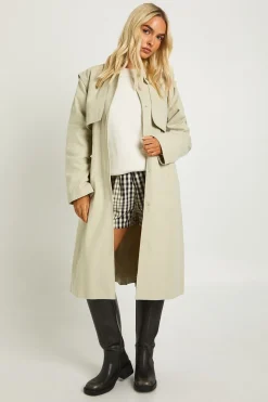 Oversized Cinched Waist Trench Coat