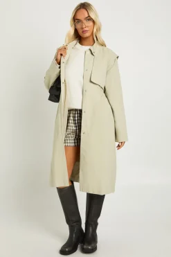 Oversized Cinched Waist Trench Coat