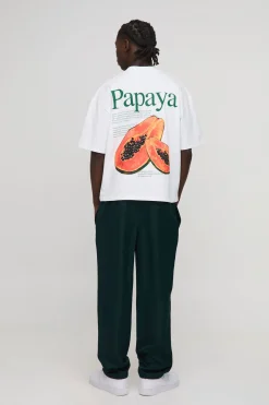 Oversized à encolure étendue Papaye Homme T-Shirt