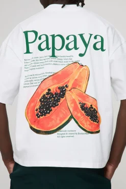Oversized à encolure étendue Papaye Homme T-Shirt