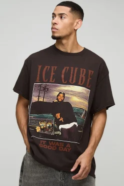 Oversized Ice Cube License Print T-Shirt
