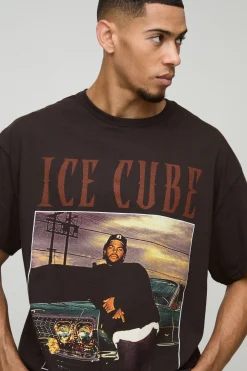 Oversized Ice Cube License Print T-Shirt