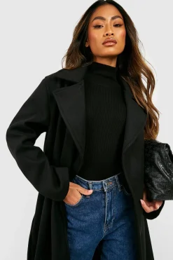 Oversized Maxi Manteau Effet Laine