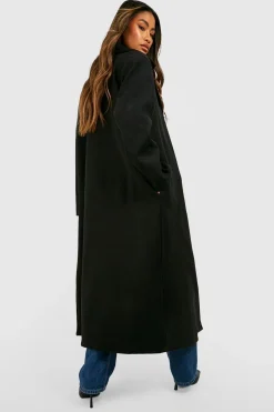 Oversized Maxi Manteau Effet Laine