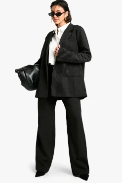 Oversized Tailored Pinstripe Blazer