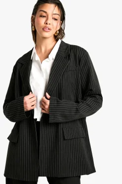 Oversized Tailored Pinstripe Blazer