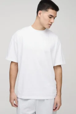 boohooMAN 2 Pack Basic Oversized Crew Neck T-Shirts<Homme T-Shirts|Essentiels