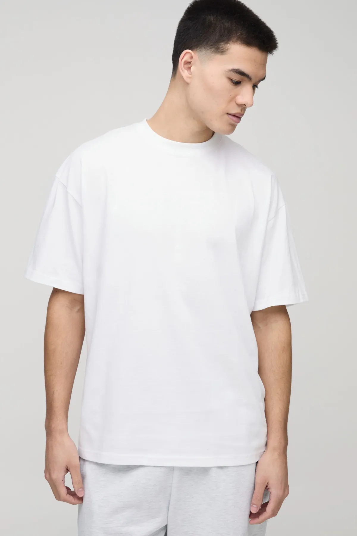 boohooMAN 2 Pack Basic Oversized Crew Neck T-Shirts<Homme T-Shirts|Essentiels